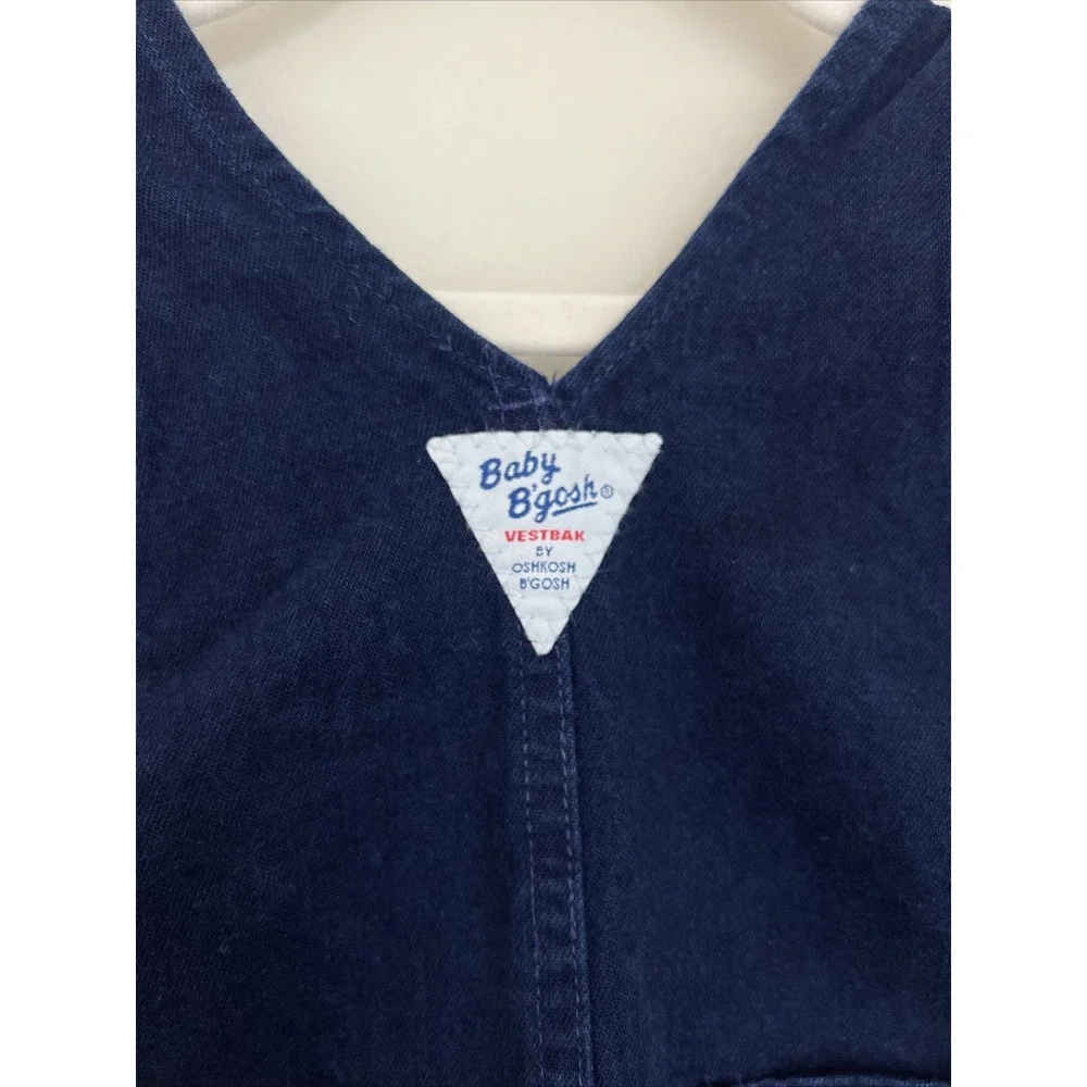 OshKosh Baby B'Gosh Overalls Vtg 12M Construction Vestbak Embroidered 90s Y2K